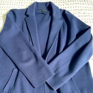 JCREW navy belted sweater blazer size large